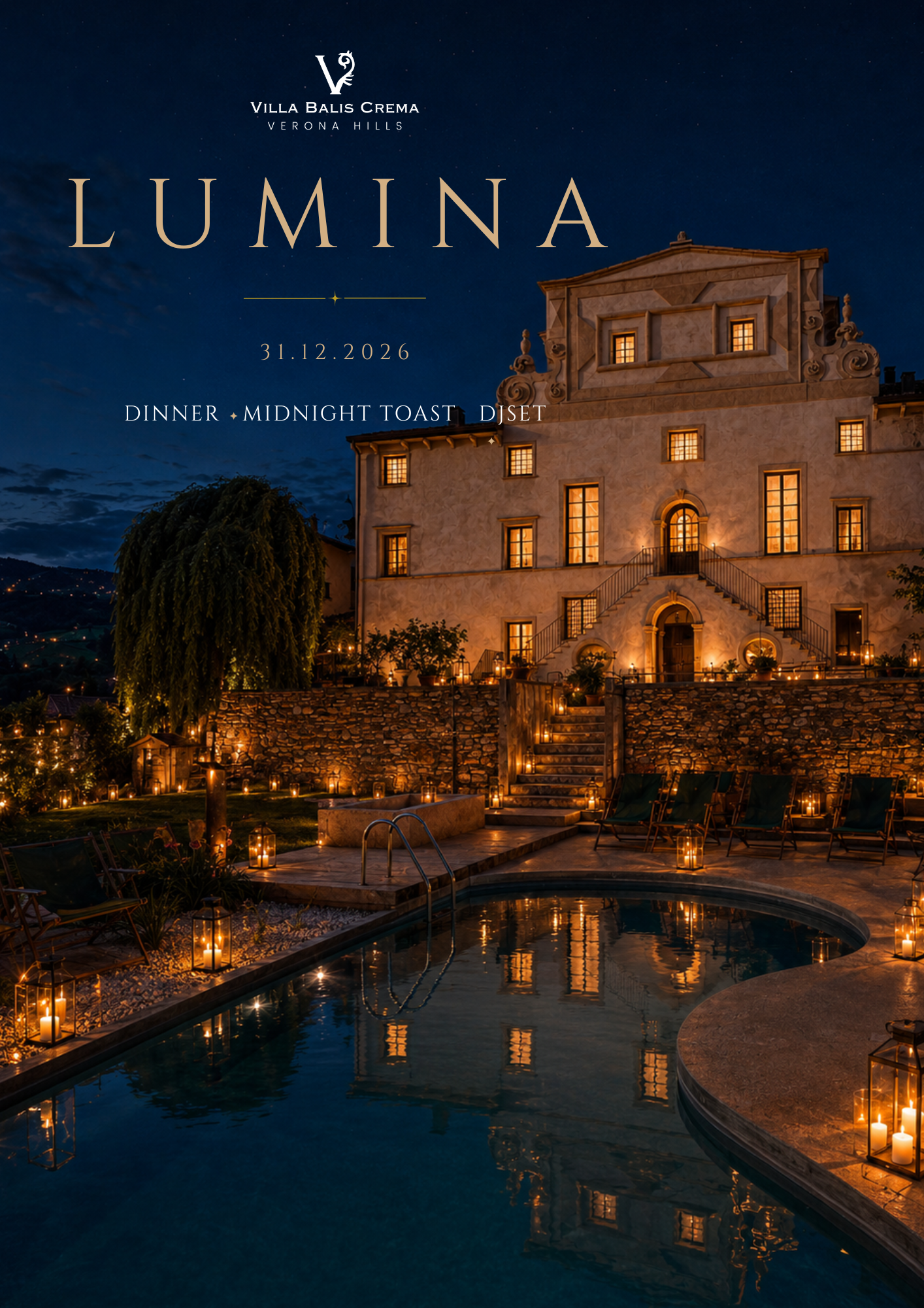 LUMINA New Year's Eve by Candlelight at Villa Balis Crema, 31. Dezember 2026